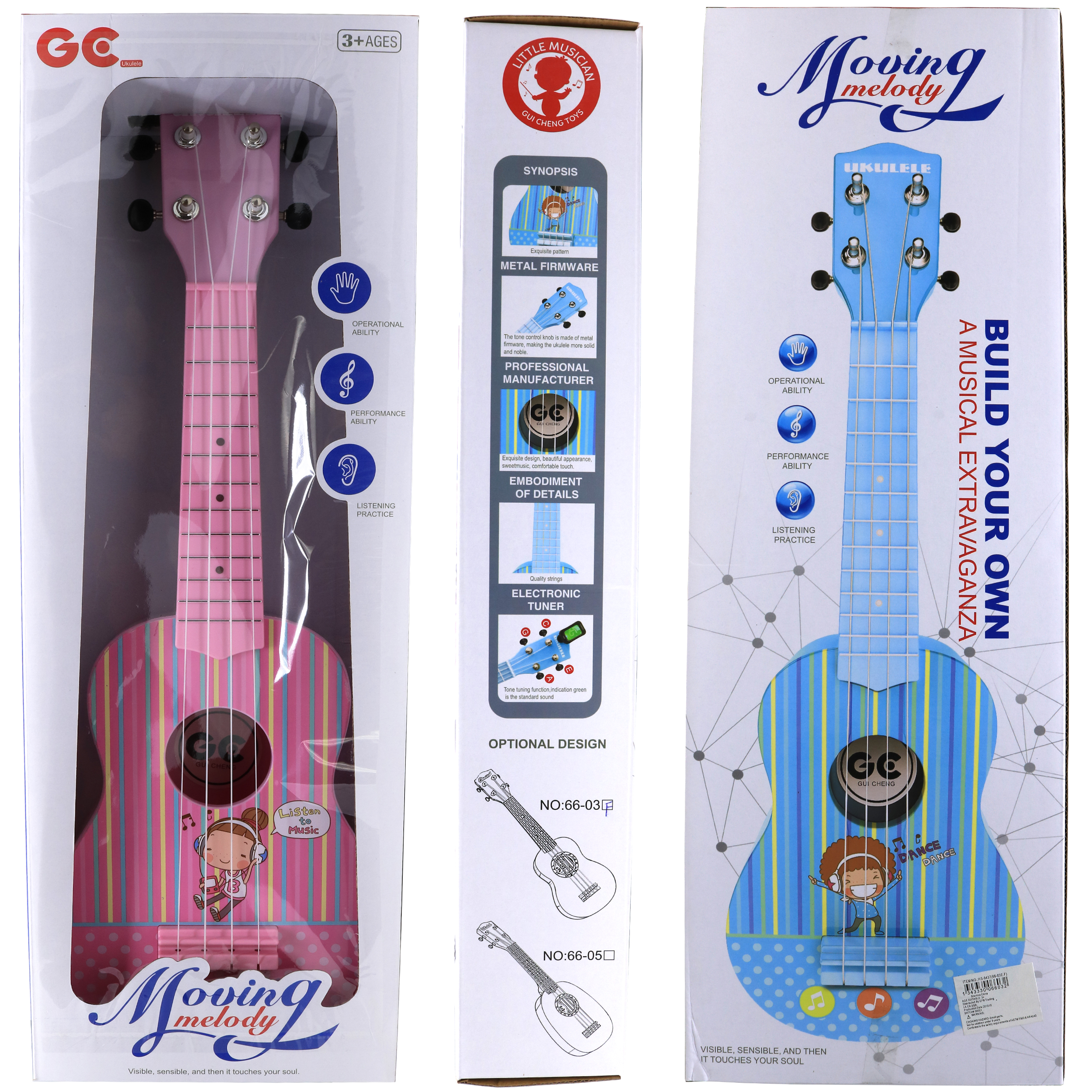 Retailery Toy Soprano Ukulele, 21 Inch, 4 String, Pink