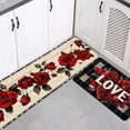 thumbnail image 1 of Carpet Kitchen Mat Set 2 Piece Home Winter Floor Decoration for Kitchen Area Textile Rugs and Mats, 1 of 4
