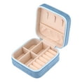 thumbnail image 3 of Unique Bargains Portable Velvet Jewelry Storage Box Blue, 3 of 7