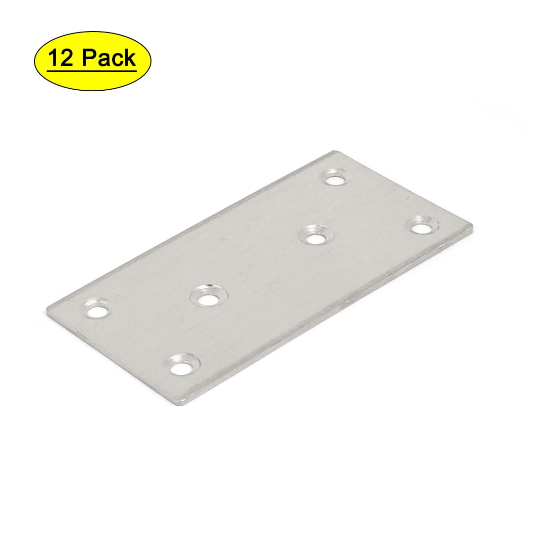 100mmx50mmx2mm Stainless Steel Flat Mending Repair Plate Fixing Bracket 12pcs