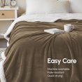 thumbnail image 2 of Beddora Luxury Flannel Sherpa Throw Blanket – 50” x 60” – Ultra-Soft & Warm – 450 GSM Plush Reversible Fleece – Cozy Winter Couch or Bed Blanket – Light Grey, 2 of 7