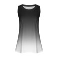 thumbnail image 4 of Homenesgenics Tank Tops for Women Plus Size Women Tank Summer Gradient Color Round-Neck Sleeveless Casual Tunic Blouse Black M, 4 of 5