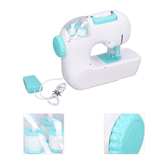 Electric Sewing Machine Toy, Portable Electric Sewing Machine Compact Structure Plastic Electronic Components for Home for Gifts for Above 3 Years Old