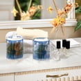 thumbnail image 4 of Yayeee 4 Pack Qtip Holder Bathroom Cotton Swab Canister with Lid Clear Dispenser Set, Blue Sky and River, 4 of 6