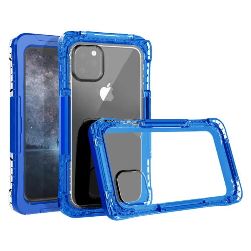 Mignova For iPhone 11 Pro Max Waterproof Clear Case,Rugged Bumper Full-Body Heavy Duty Protection Phone Case Clear Cover for Apple iPhone 11 Pro Max 6.5 inches 2019(Blue)