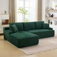 thumbnail image 2 of 106" L-Shaped Cloud Couch, Modular Corduroy Sectional Sofa with Chaise Lounge, No Assembly Required, Ultra-Plush Comfort, 2 of 8
