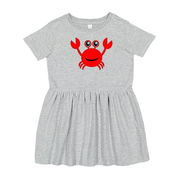 Inktastic Cute Red Crab Girls Toddler Dress