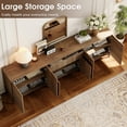 thumbnail image 5 of 94.5" Reeded Accent Cabinet Set with Doors and Drawers, Modern Credenza Storage Cabinet with Adjustable Shelves for Living Room, Kitchen, Dining Room, Hallway, 5 of 8