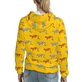 thumbnail image 7 of Daiia Leopard Print Pattern Women's Fashion Hoodies & Sweatshirts with Kangaroo Pocket Hooded Sweatshirt with Eye-catching Drawstrings-Small, 7 of 7