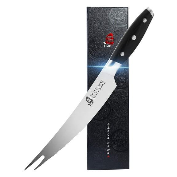 TUO Chef Knife - Kitchen Knives 10-inch High Carbon Stainless Steel - Pro Chef’s Vegetable Meat Knife with G10 Full Tang Handle - Black Hawk S Knives Including Gift Box