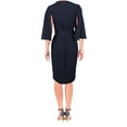 thumbnail image 2 of Calvin Klein Womens Knee-Length Party Sheath Dress Navy 16, 2 of 2