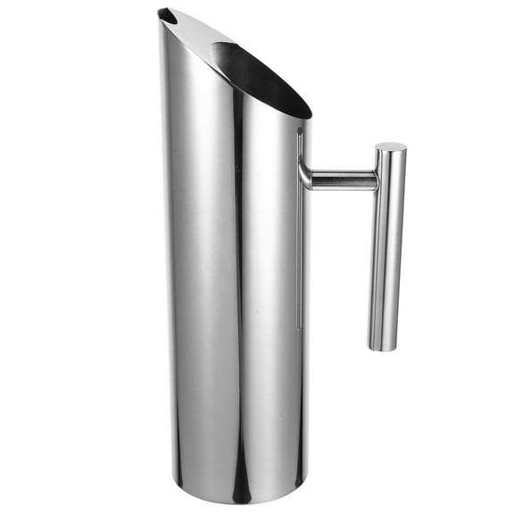 Masteelf Stainless Steel Water Pitcher for Home and Restaurant 1.5L Metal Jug for Tea Juice and Cocktails