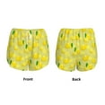 thumbnail image 3 of Balery Bright Lemons Pantalones cortos deportivos para mujer con forro y dos bolsillos, elásticos, para entrenamiento, gimnasio, yoga-X-Large, 3 of 7