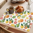 thumbnail image 3 of Summer Fruit Placemats Set of 4, Watercolor Lemon Oranges Rustic Farmhouse Non-Slip Place Mats Washable Table Mats for Kitchen Dining Table Decorations Indoor/Outdoor, 3 of 9