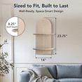 thumbnail image 4 of American Art Decor Lunar Ledges Wall Shelf in Brown - 23.75" x 14", 4 of 8