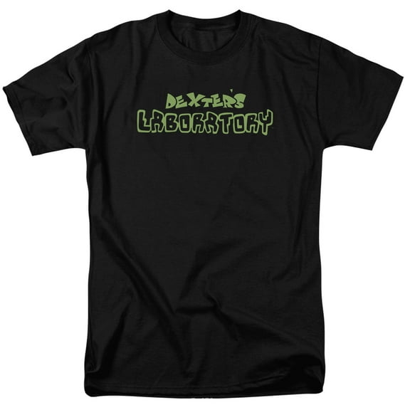 Dexter's Laboratory Dexter's Logo S/S Adult 18/1 T-Shirt Black 4X