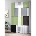 thumbnail image 4 of Sheer Curtains 84 Inches Long, Sage Green Black Grey Light Filtering Window Curtains for Living Room, Modern Irregular Geometric Abstract Rod Pocket Voile Sheer Curtain Drapes, 52"W x 84"L, 2 Panels, 4 of 8