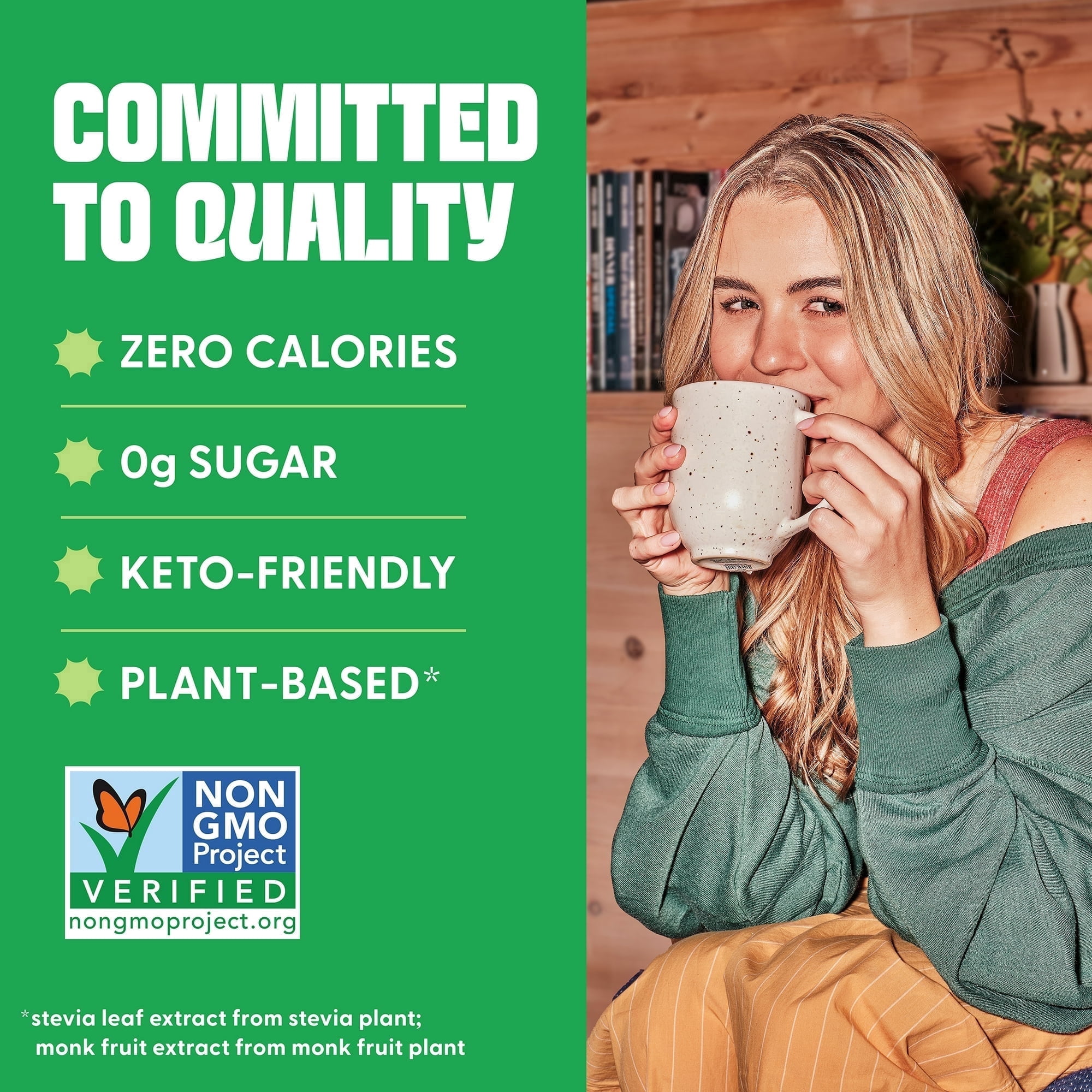 4 PACK Whole Earth Zero Calorie Stevia, Monk Fruit & Allulose Sweetener Packets, Zero Calorie Sugar Substitute, Keto, Non-GMO, Erythritol-Free, 80 Count