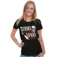 thumbnail image 3 of Strike Spare Funny Bowling Team Womens Fitted Plus Size Graphic Tee Brisco Brands 2X, 3 of 5