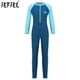 thumbnail image 2 of Traje de baño de una pieza para niños, traje de baño deportivo de manga larga con cremallera frontal UPF 50+, trajes de buceo con protección contra sarpullidos, 2 of 5