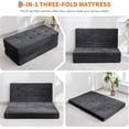 thumbnail image 3 of 6-Inch Tri-Fold Memory Foam Mattress, Foldable Floor Sofa Bed with High-Density Support, Single Folding Mattress for Living Room, Dorm, Guest Use, 3 of 8