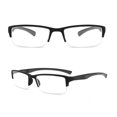 thumbnail image 2 of Womens Mens Half-frame Rubber Reading Glasses Rectangle Eyeglasses Readers, 2 of 3