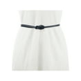 thumbnail image 4 of Cinturón de cuero para mujer INSPIRE CHIC, cinturón de cintura anudado de moda para vestido Azul Medianoche, 4 of 5