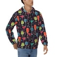 thumbnail image 4 of Zip Up Hoodies for Men - Colorful Wine Glass Print Long Sleeve Comfrt Men'S Fashion Hoodies & Sweatshirts, Jackets for Men Hoodies Pullover Clothing Clothes with Pouch, 4 of 5