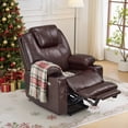 thumbnail image 2 of MCombo Electric Power Lift Recliner Chair with Vibration and Heat for Elderly, Faux Leather, Dark Brown, 2 of 12