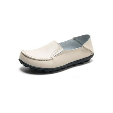 

Ymiytan Women Loafers Flat Casual Shoes On Flats Travel Lightweight Breathable Memory Moccasians Beige 11.5