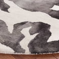 thumbnail image 3 of Safavieh Dip Dye Kayla Distressed Wool Area Rug, Ivory/Charcoal, 5' x 5' Round, 3 of 11