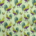thumbnail image 1 of oneOone Cotton Poplin Green Fabric Birds Rooster Diy Clothing Quilting Fabric Print Fabric By Yard 42 Inch Wide, 1 of 4