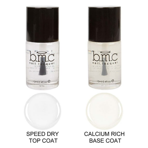 BMC Super Fast Speed Dry Top Coat and Calcium Rich Base Coat Nail