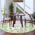 thumbnail image 3 of Round Rug 6Ft Washable Non-Slip, Spring Daisy Circle Area Rugs for Living Room Bedroom, Watercolor Flowers Floral Green Stripes Indoor Floor Mats Carpet Runner for Home Decor Aesthetic, 3 of 8