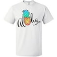 thumbnail image 3 of Inktastic Aloha- in Cursive with Pineapple Rainbow Colors T-Shirt, 3 of 5