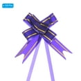 thumbnail image 3 of Uxcell 8 Inch Pull Bows Ribbon Gift Wrapping String Gold Thread Style Decorative Bow Tie Purple 100 Pack, 3 of 5