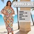 thumbnail image 7 of Xixirimido Boho Style Mandala Flower Print Women’s Plus Size Beach Kaftan Dress V-Neck Batwing Sleeve Swimsuit Cover Up Flowy Caftan Dress for Pool, Cruise & Resort Wear, 7 of 7