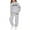 Light Gray, variant on GUNIA Girls 2 Piece Outfits Hoodie Sweatsuit Sets Long Sleeve With City Letter Print Casual Wear Outdoor Tracksuit Sweatshirt And Sweatpants Joggers Set Light Gray 5-6 Years