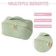 thumbnail image 5 of Bolsa de cosméticos de PU Likrtyny Caja de maquillaje a cuadros gran capacidad verde, 5 of 9