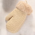 thumbnail image 5 of Kids' Sherpa Lined Knit Mittens Boys Girls Winter Gloves, 5 of 8