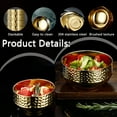 thumbnail image 3 of Gold Stainless Steel Bowls Set 13 Oz Double Wall Insulated Soup Bowl, 304 Stainless Steel Serving Bowls, for Cereal, Desserts, Ice Cream Ideal for Kitchen, Cooking, Camping Rice Soup Bowl Kit (2pcs), 3 of 7
