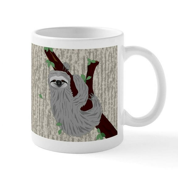 CafePress - Sloth 11 Oz Ceramic Mug Mugs - 11 oz Ceramic Mug - Novelty Coffee Tea Cup