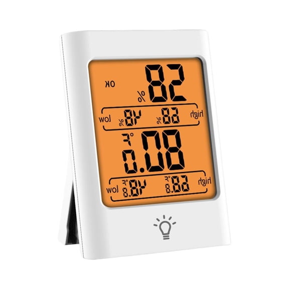 Double Display Digital Thermometers Hygrometer With Magnetic Mount For Indoor Room Temperature And Humidity Monitoring