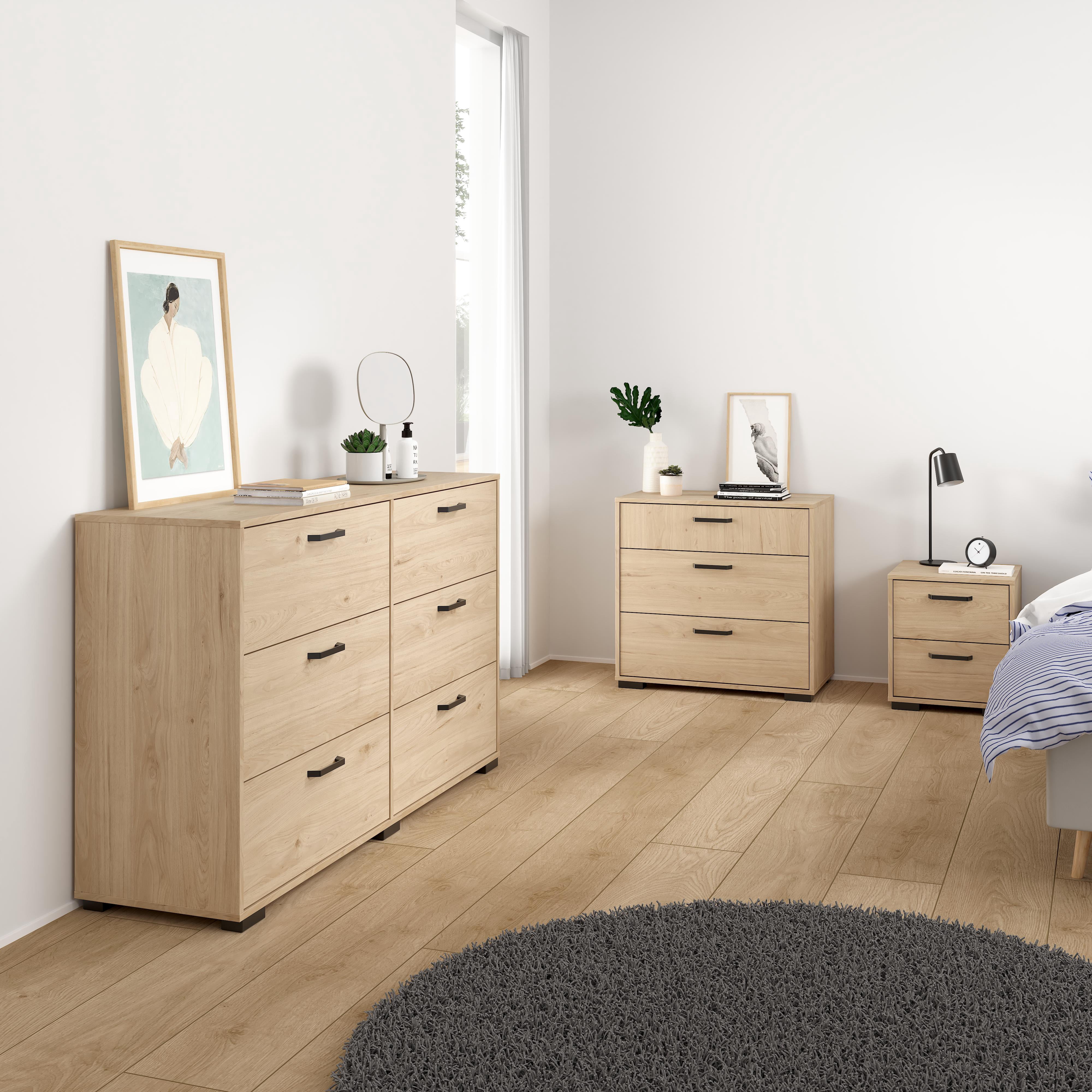 Tvilum Sofia 4-Piece Bedroom Set, Jackson Hickory