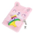 thumbnail image 2 of Lockable Plush Diary: Animal Themed Furry Journal Notebook For Kids Girls Drawing And Writing School Travel Birthday, 2 of 3