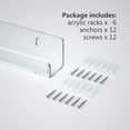 thumbnail image 4 of NIUBEE 24 Inch Acrylic Nail Polish Organizer Rack Wall Mount, 6 Shelves Clear Makeup Container Holder Box, Holds Up to 180 Bottles, Paint Organizer Storage Rack Multi-Purpose, Acrylic Floating Shelve, 4 of 9