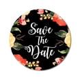 thumbnail image 1 of Darling Souvenir 45 Pcs Round Envelope Seal DIY Black Floral Border Save The Date Stickers-1.6 Inches, 1 of 4