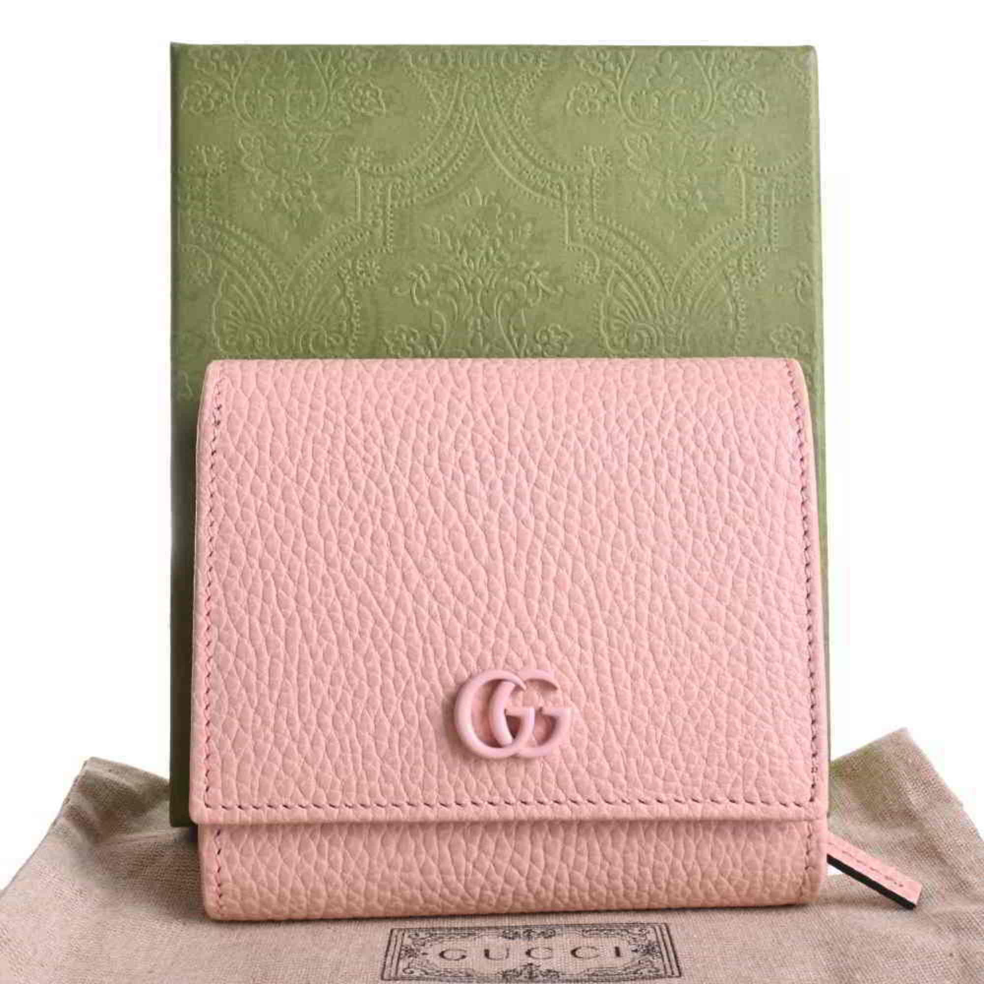 Gucci - Authenticated Wallet - Leather Pink Plain For Woman, Never Worn