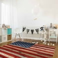 thumbnail image 3 of Area Rugs Indoor Non-Slip Rectangle Rug 4x6 Ft Independence Day Wooden Abstract American Flag Rug Rubber Backing Floor Mats Non Shedding Home Decor Carpet for Entryway Living Room, 3 of 8