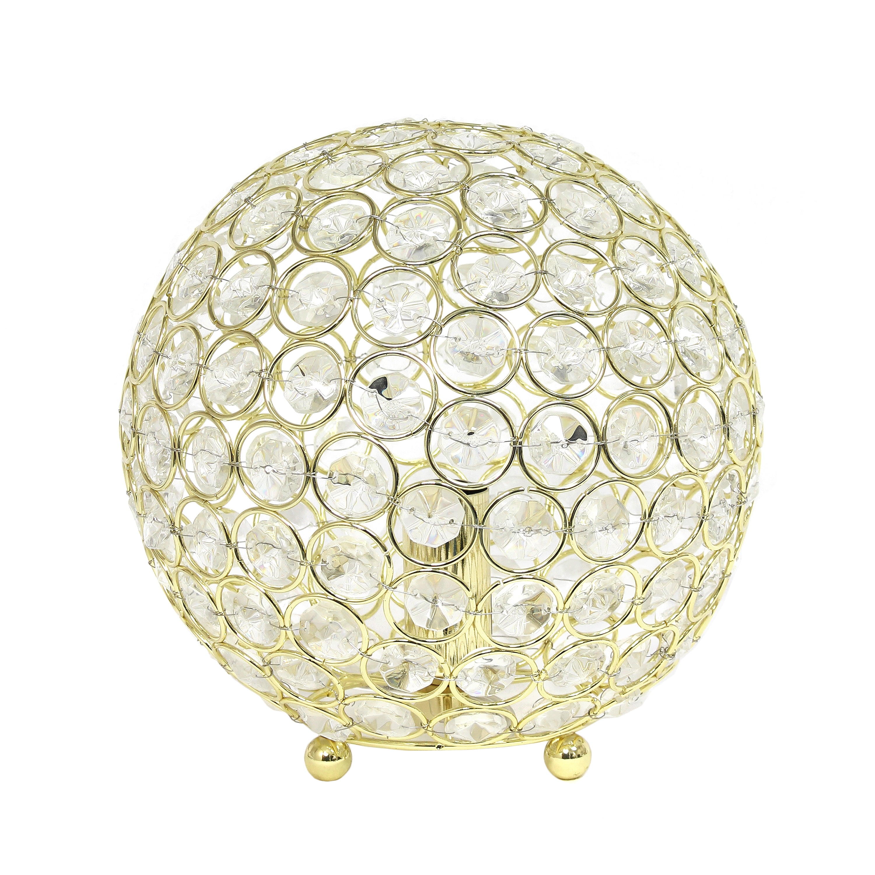 Elegant Designs Elipse 8 Inch Crystal Ball Sequin Table Lamp